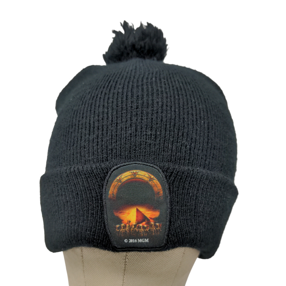 MGM Men's Knit Beanie Hat Stargate Patch Logo 100% Acrylic Sci Fi